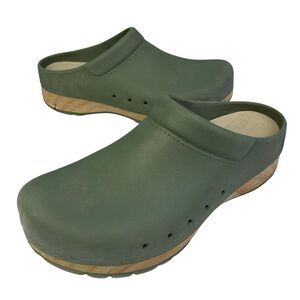 Dansko Kane Clogs Womens 8 EU 38 Jade Green Molded Slip On Comfort Nurse Shoes